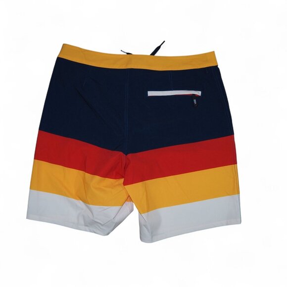 Vans Era Boardshort 19" Outseam Sample Men's 32 x 8 "Dress Blues - Saffron" NWT - Picture 2 of 10
